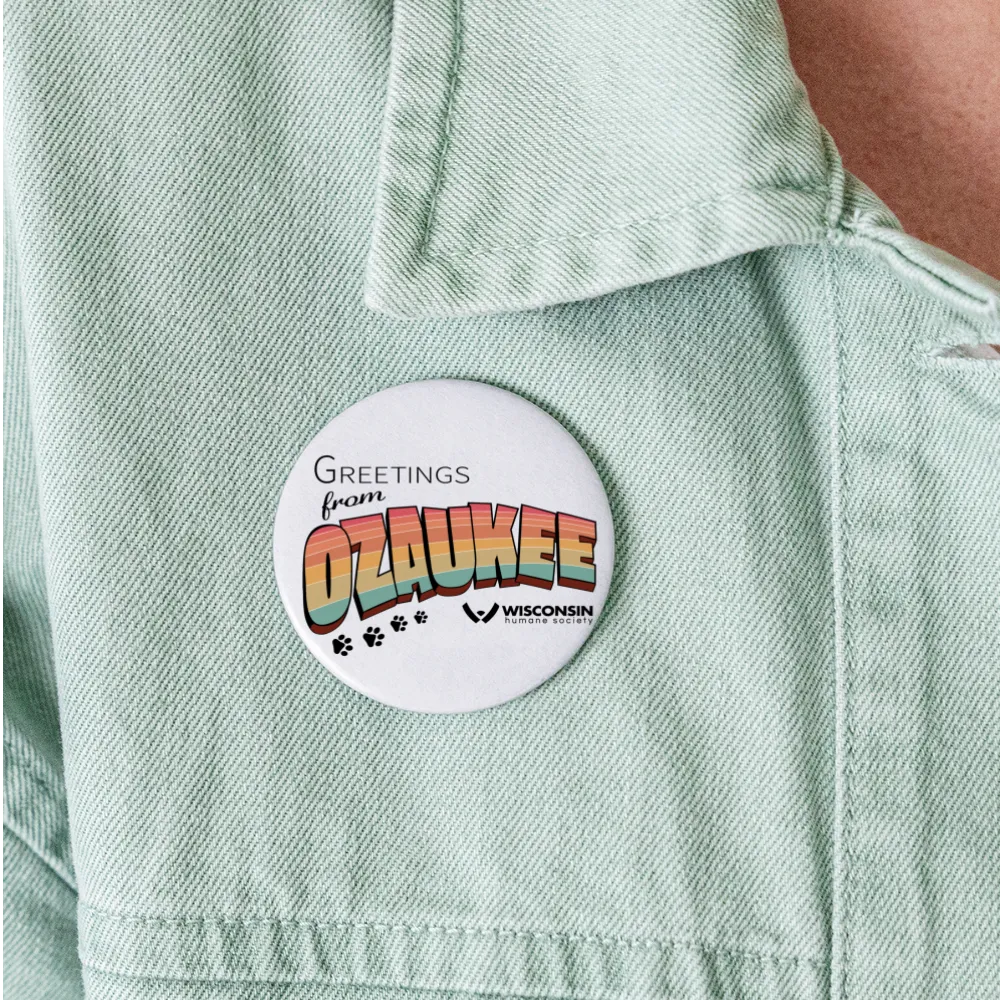 WHS "Greetings from Ozaukee" Buttons large 2.2'' (5-pack)