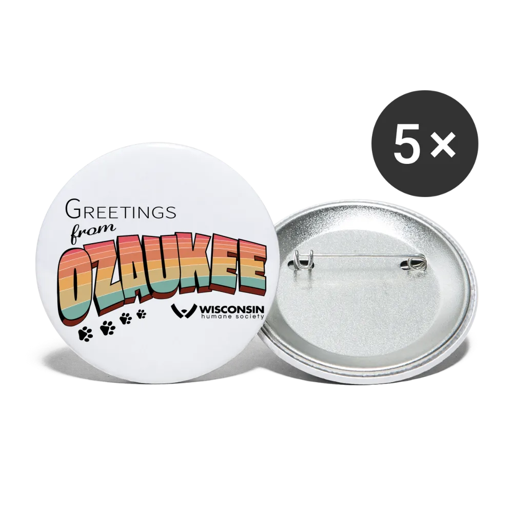 WHS "Greetings from Ozaukee" Buttons large 2.2'' (5-pack)