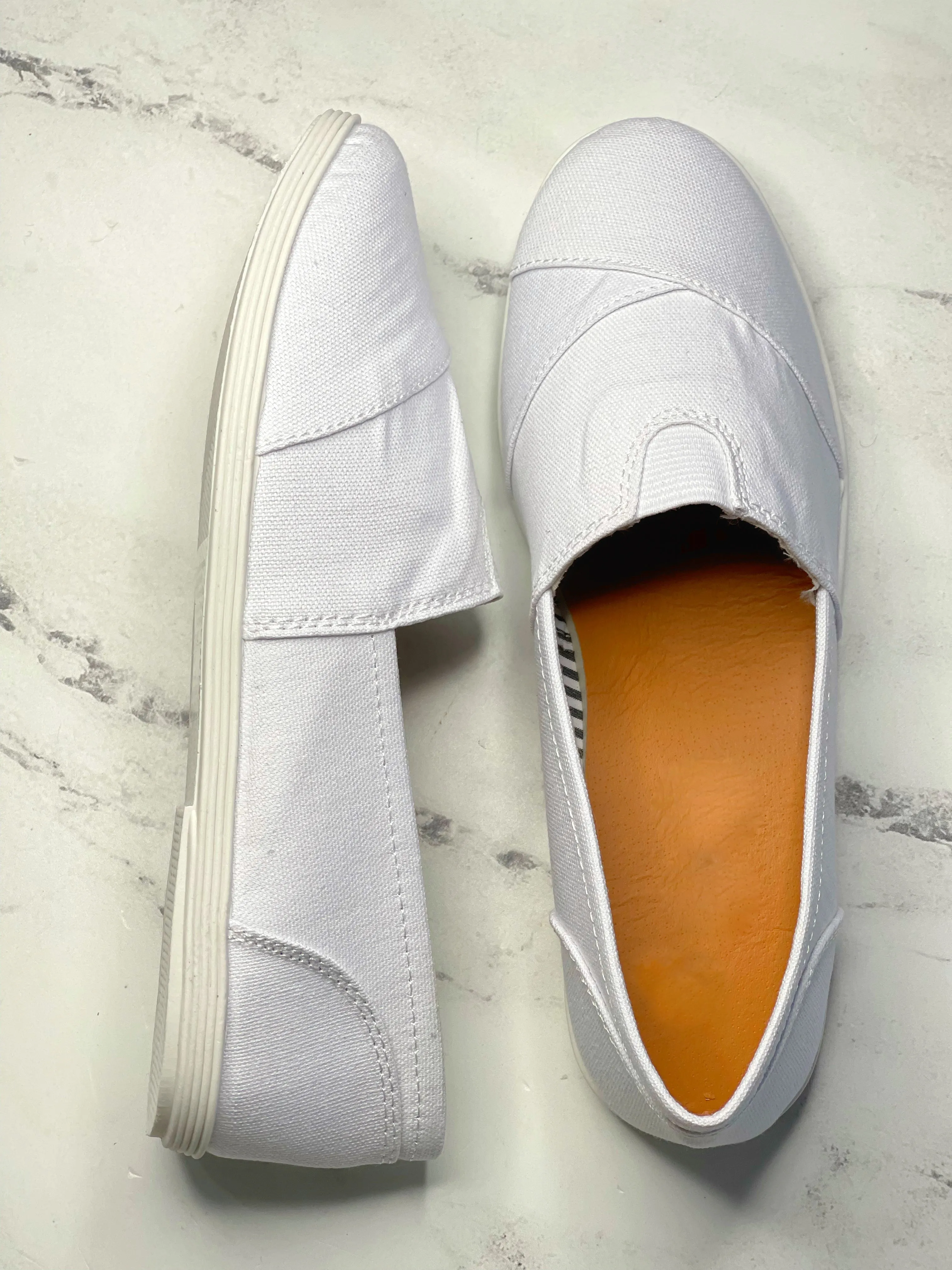 Zoe Slip On Shoes-White